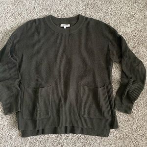 Olive Green Madewell Pull Over Sweater